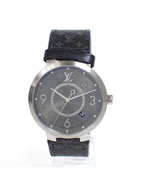 Louis Vuitton Tambour Slim Eclipse Watch Black Gray